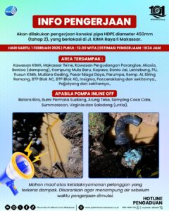 Perumda Air Minum Makassar Lanjutkan Pengerjaan Koneksi Pipa HDPE, Distribusi Air di Sejumlah Wilayah Terdampak